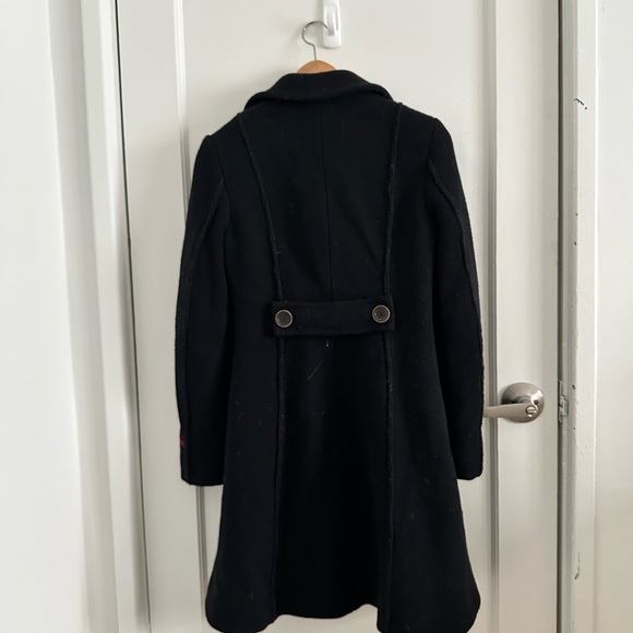 Miss Sixty Black Double-Breasted Pea Coat - Picture 3 of 8